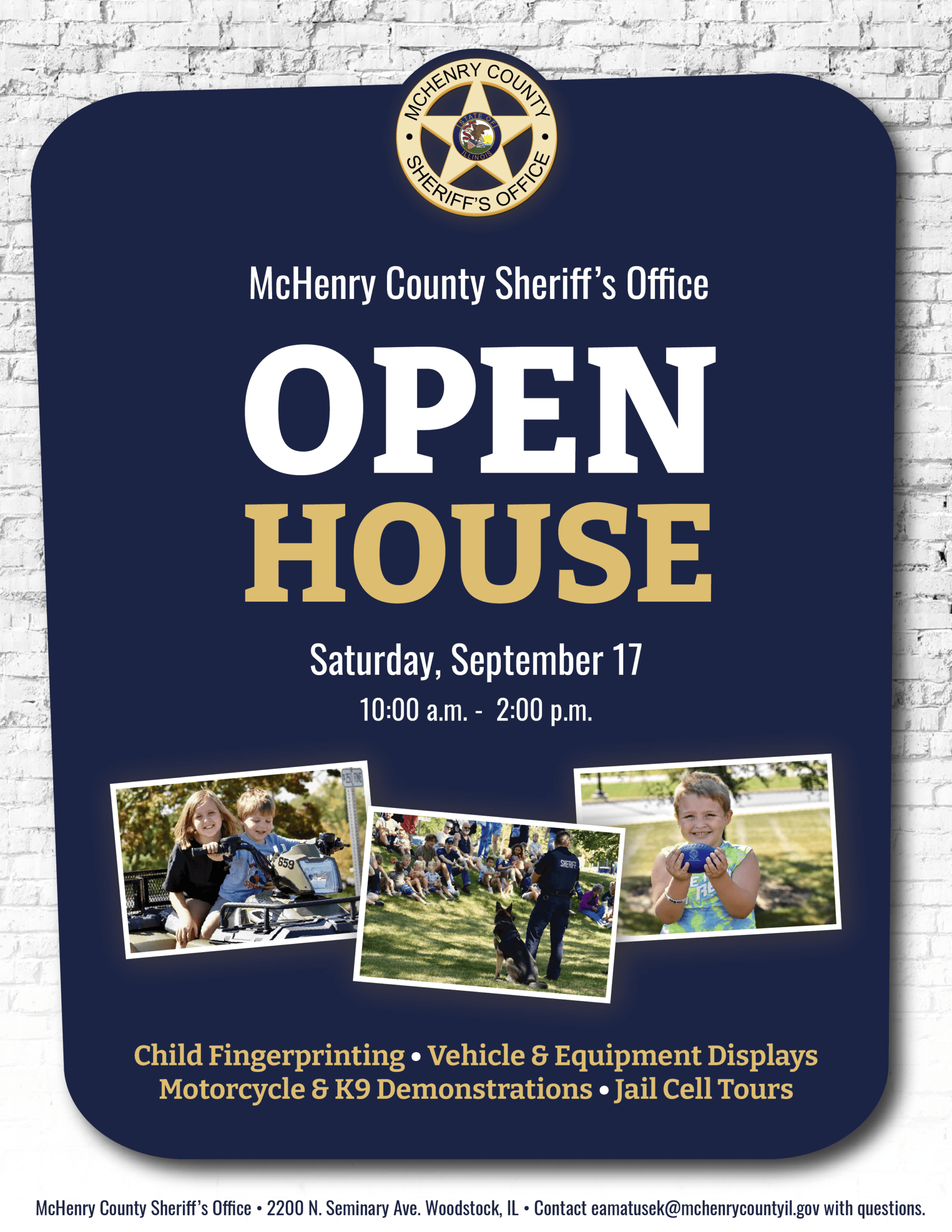 Free Event Sheriff's Office Open House McHenry County Sheriff's Office